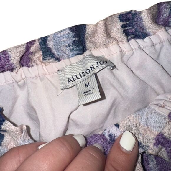 Allison Joy Andy Tie Dye Strapless Button Front Maxi Dress Size Medium - Picture 7 of 9